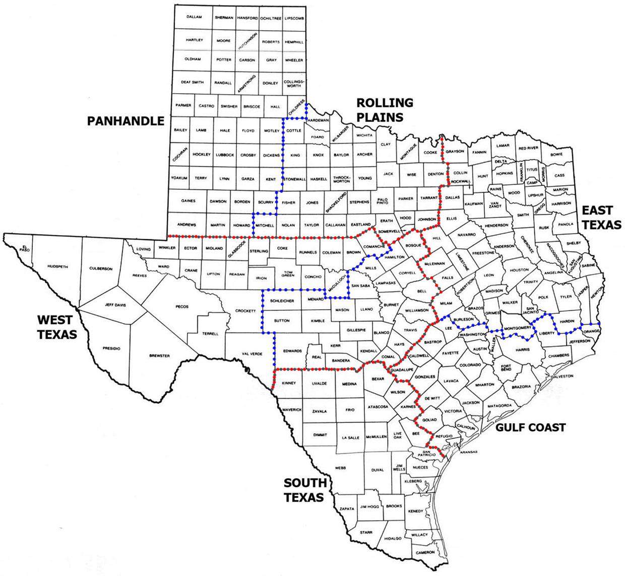 Texas Counties Map | State Map of Texas | Texas County Map